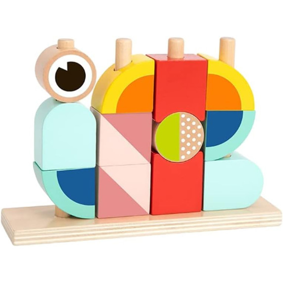 TOOKY TOY Creative Wooden 3D Space Blocks Crab