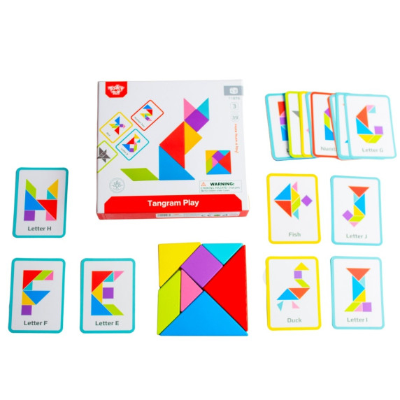 TOOKY TOY Wooden Tangram Puzzle