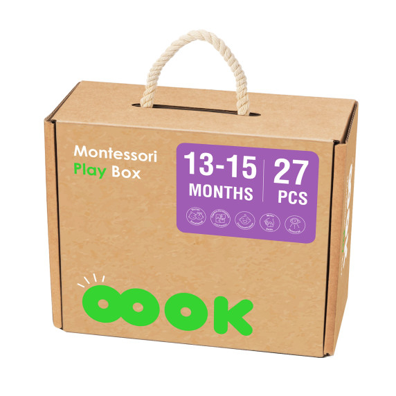 TOOKY TOY Box XXL Montessori Educational 6in1 Sensory Box 13-15 Months