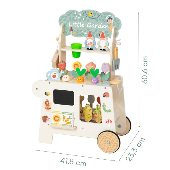 TOOKY TOY Garden Cart Wooden Shop 57pcs