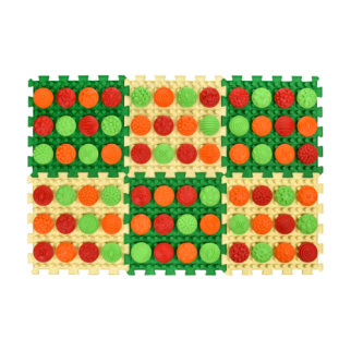 Ortek "Mönster" Sensoriska taktila lekmattor (6 + 72 st.)