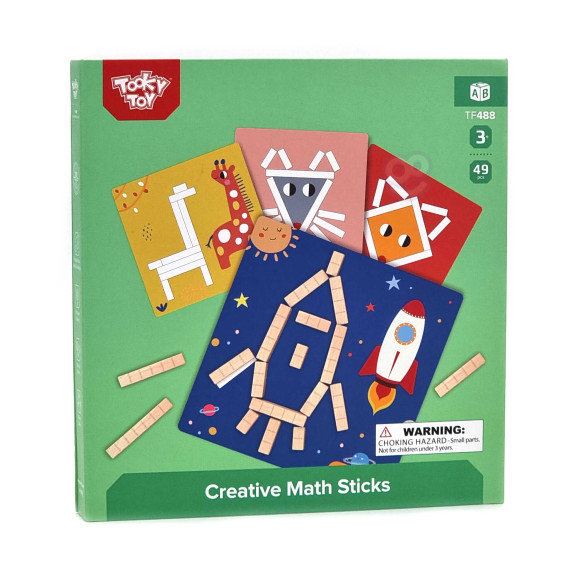 TOOKY TOY Puzzle Logic Game Puzzles Magnetic Blocks for Children 49 pcs.