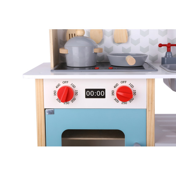 TOOKY TOY Large Wooden Kitchen for Children 10 pieces FSC