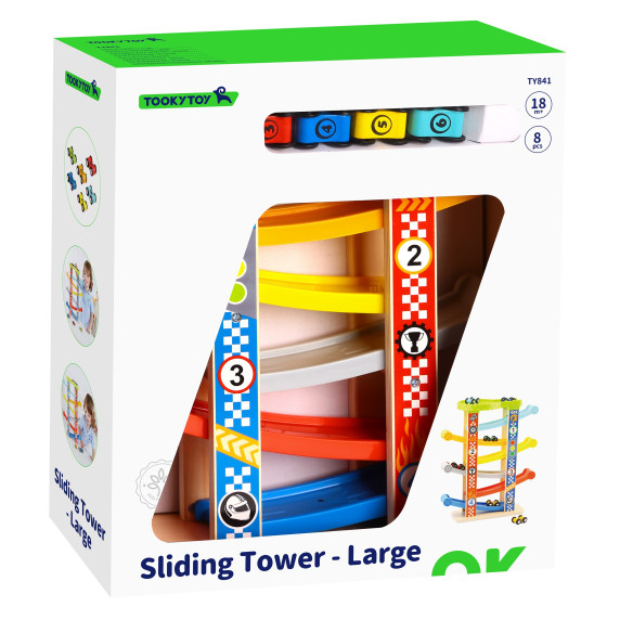 TOOKY TOY Colorful Slide Track For Cars