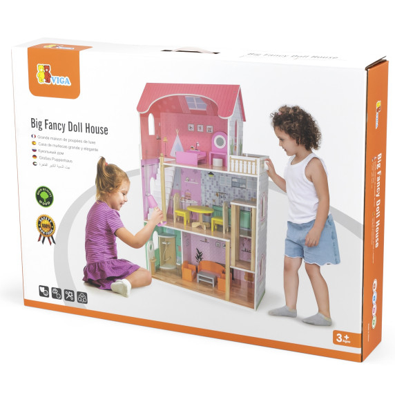 VIGA Large Wooden Dollhouse