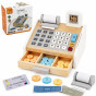 VIGA Wooden Cash Register Gray and White