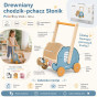 VIGA PolarB Wooden 2-in-1 Stroller, Walker, Elephant