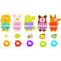 TOOKY TOY Wooden 5-in-1 Animal Lacing Game