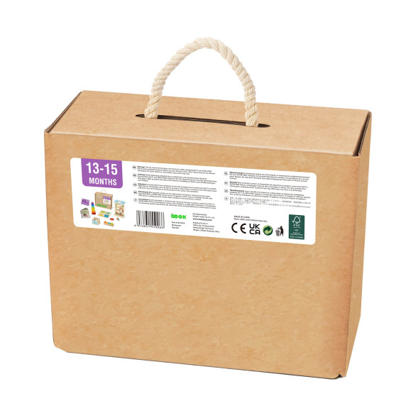 TOOKY TOY Box XXL Montessori Educational 6in1 Sensory Box 13-15 Months