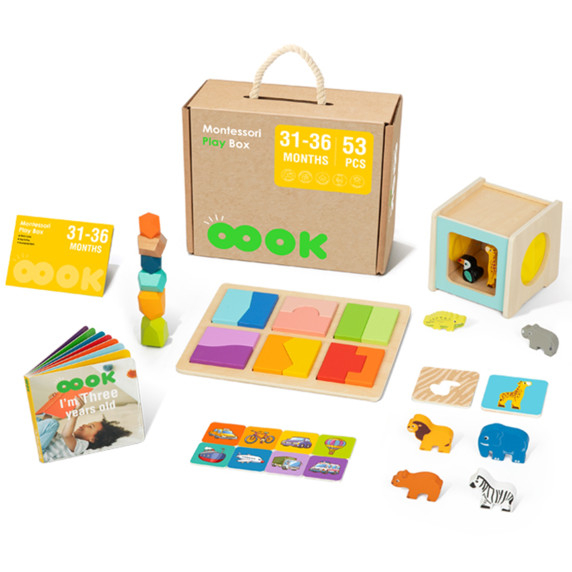 TOOKY TOY Box XXL Montessori Educational 7in1 Sensory Box 31-36 Months