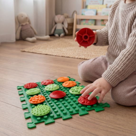 Ortek "Mustrid" Sensoorsed taktiilsed mängumatid (6 + 72 tk)