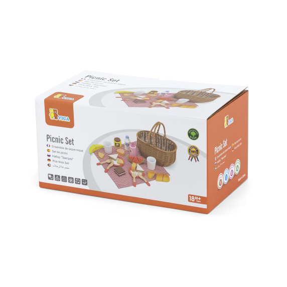 VIGA Wooden Picnic Set 30 pcs.