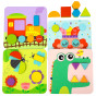 TOOKY TOY 4 in 1 Puzzle Mntessori Blocks Puzzle