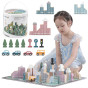 VIGA PolarB Wooden Model with City Blocks 56 pcs.
