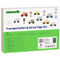 TOOKY TOY Set of Wooden Vehicles and Road Signs in a Box
