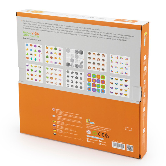 Viga Memory Guess the Pictures Memory Game 10 Montessori Cards