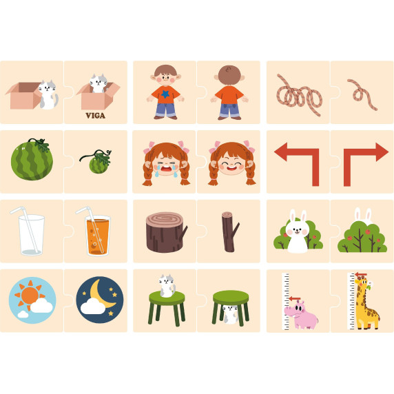 VIGA Wooden Puzzle Opposites