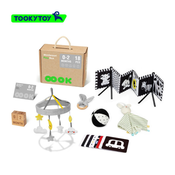 TOOKY TOY Box XXL Montessori Educational Box 7in1 Sensory 0-2 Months