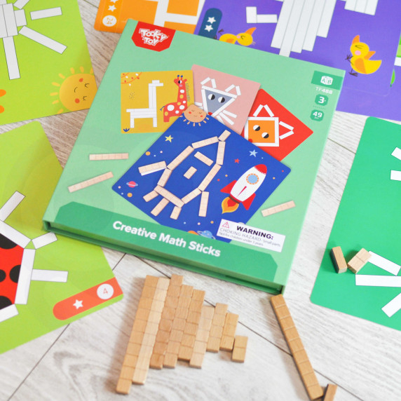 TOOKY TOY Puzzle Logic Game Puzzles Magnetic Blocks for Children 49 pcs.