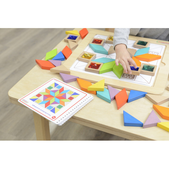 MASTERKIDZ Montessori Tangram Color and Shape Learning Mosaic Puzzle