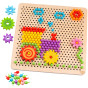 TOOKY TOY Montessori Mosaic Puzzle with Pins Climbing 88 pcs.