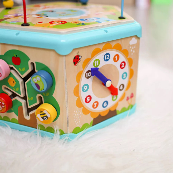 TOOKY TOY Interactive Wooden Montessori Hexagon Opening Box