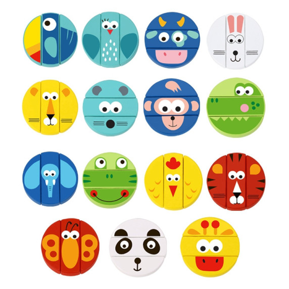 TOOKY TOY Skill Game Animal Blocks FSC Certified