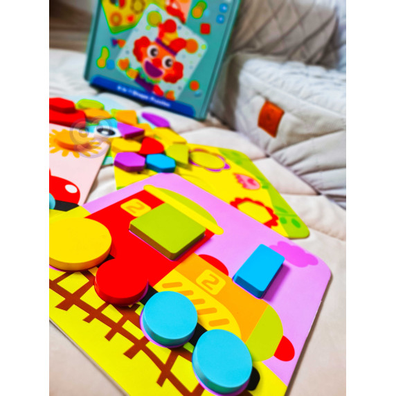 TOOKY TOY 4 in 1 Puzzle Mntessori Blocks Puzzle