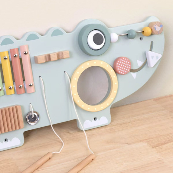 TOOKY TOY Trämanipuleringsbräda Krokodil 3 st.