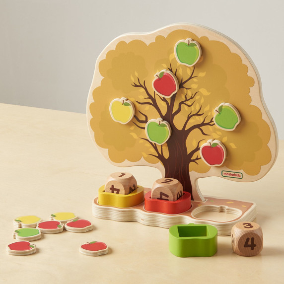 MASTERKIDZ Wooden Apple Tree - Learning to Count
