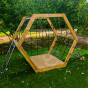 CLASSIC WORLD EDU Wooden Playground XXL Hexagonal Climbing Set