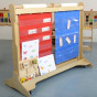 MASTERKIDZ Fabric Hanging Sheet with Pockets for Flashcards and Pictures Red