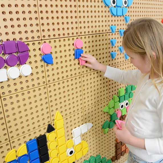 MASTERKIDZ Set of 64 Geometric Shaped Pegs for STEM Boards