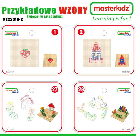 MASTERKIDZ Wooden Educational Table + STEM WALL ACCESSORIES + 563 Blocks