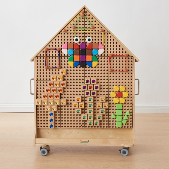 MASTERKIDZ Wooden STEM Board Freestanding XXL in the Shape of a House