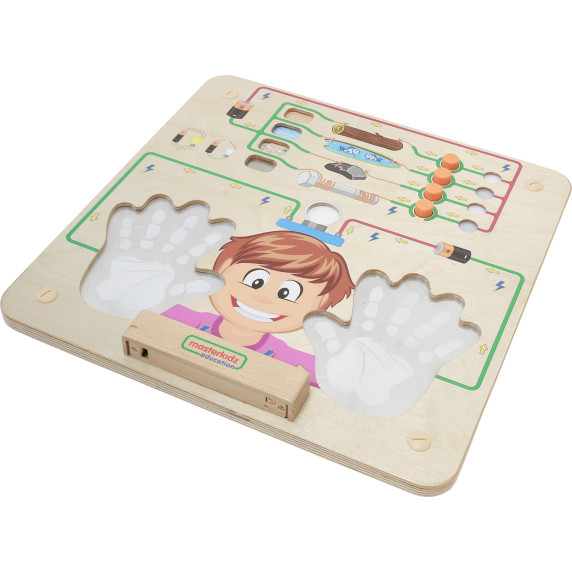 MASTERKIDZ Train Board Set 5 in 1 Sensory Board Motor Learning Senses and Emotions