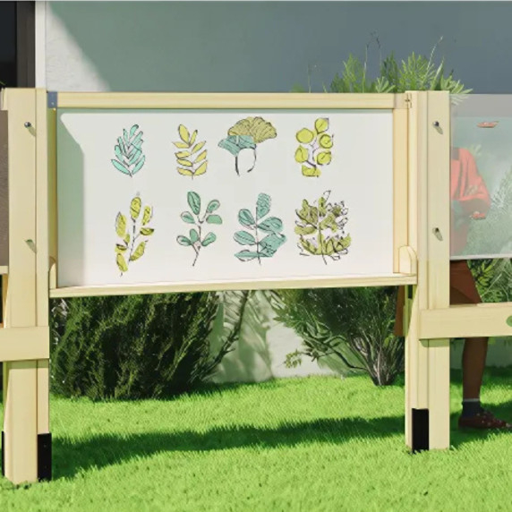 CLASSIC WORLD EDU Wooden Double-Sided Chalk Board - Magnetic Educational