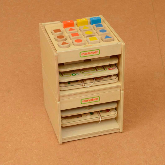 MASTERDKIZ Small Cabinet for Storage of Handy Educational Boards for 3 Boards