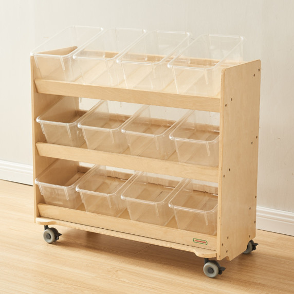 MASTERKIDZ Shelf on Wheels - 3 Shelves for STEM Board Accessories 800H x 800L