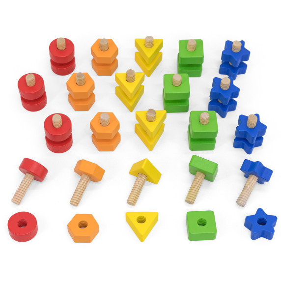 VIGA Nuts and Bolts Match and Twist Skill Toy