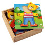 VIGA Wooden Puzzle Educational Puzzle Dress Up the Teddy Bear Boy