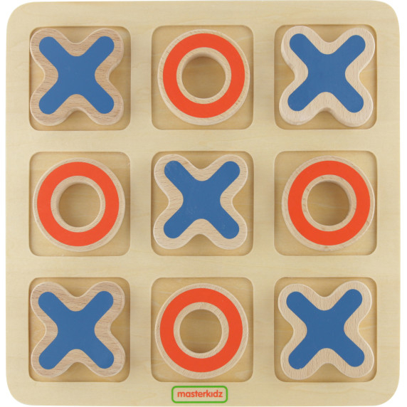 MASTERKIDZ Tic-Tac-Toe Wooden Game for Kids Logical Puzzle