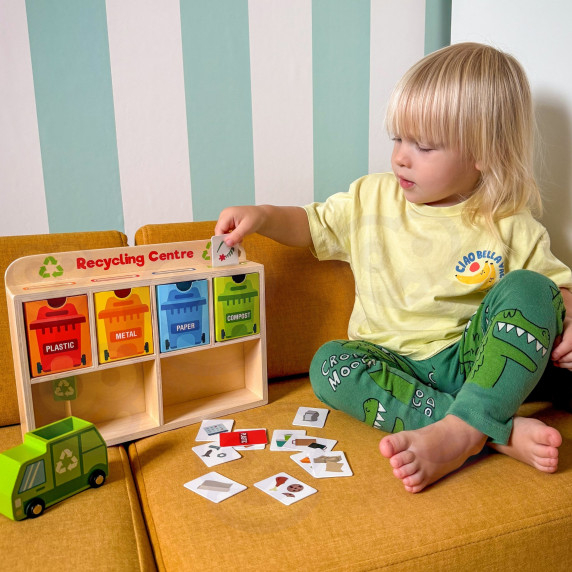TOOKY TOY Wooden Recycling Center Educational Sorter