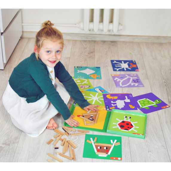 TOOKY TOY Puzzle Logic Game Puzzles Magnetic Blocks for Children 49 pcs.