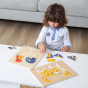 VIGA Wooden Montessori Puzzle Rooster with Pins