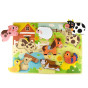 TOOKY TOY Wooden Montessori Puzzle Animals Farm Match Shapes