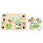 VIGA Wooden Puzzle Guess the Shadow - Farm Puzzle 17 pieces