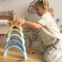 TOOKY TOY Pastel Puzzle Wooden Montessori Rainbow Blocks