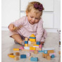 VIGA PolarB Set of wooden blocks in a bucket - 60 pieces