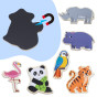 VIGA Wooden Magnets Wild Animals – Colorful Educational Magnets 18M+